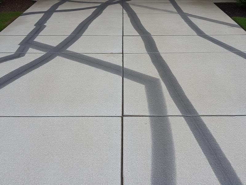 Stained concrete driveway