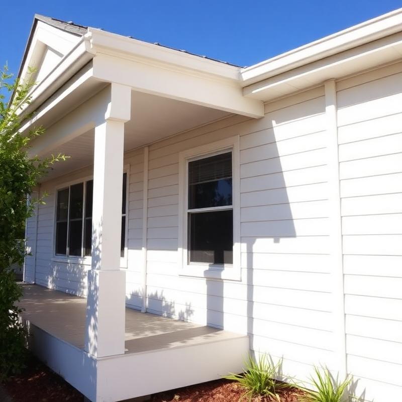 Clean white weatherboard after soft wash