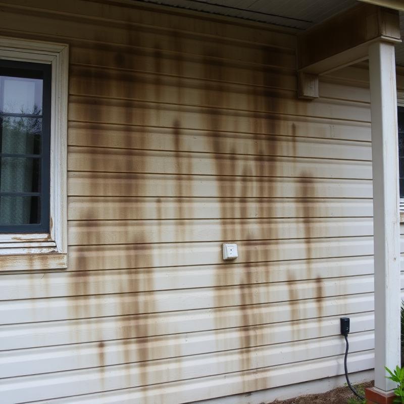 House exterior with mould stains